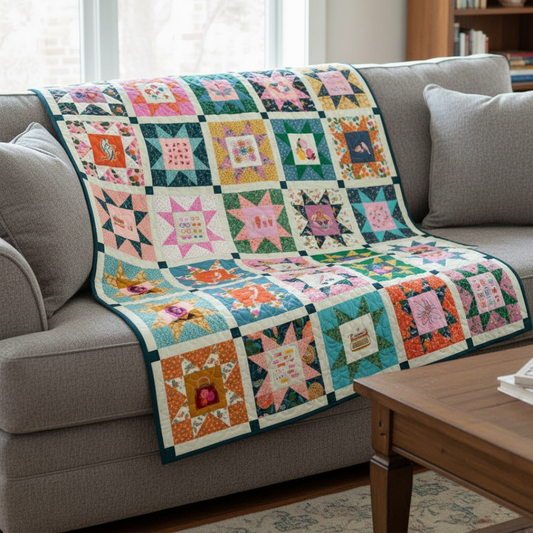Panel Star Quilt Pattern