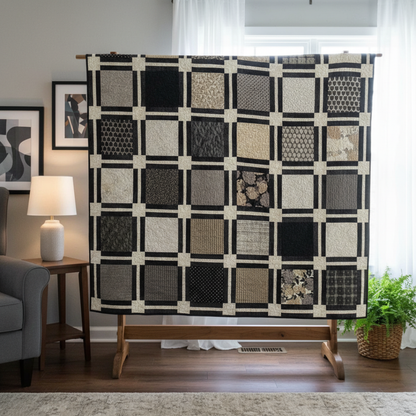 Modern Grid Quilt Pattern
