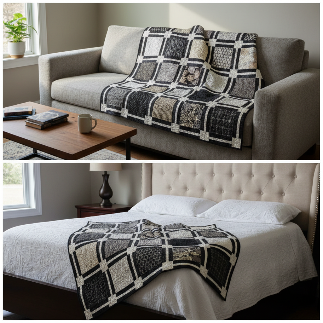 Modern Grid Quilt Pattern
