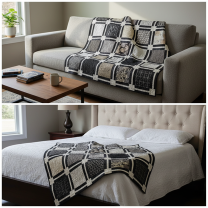Modern Grid Quilt Pattern