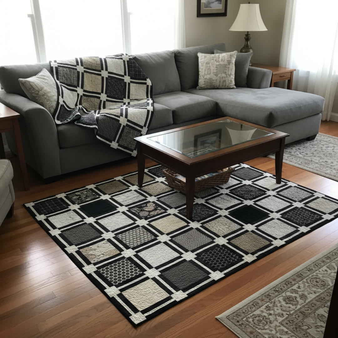 Modern Grid Quilt Pattern