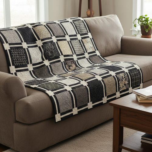 Modern Grid Quilt Pattern