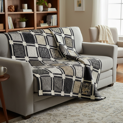 Modern Grid Quilt Pattern