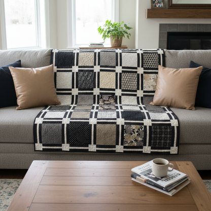 Modern Grid Quilt Pattern