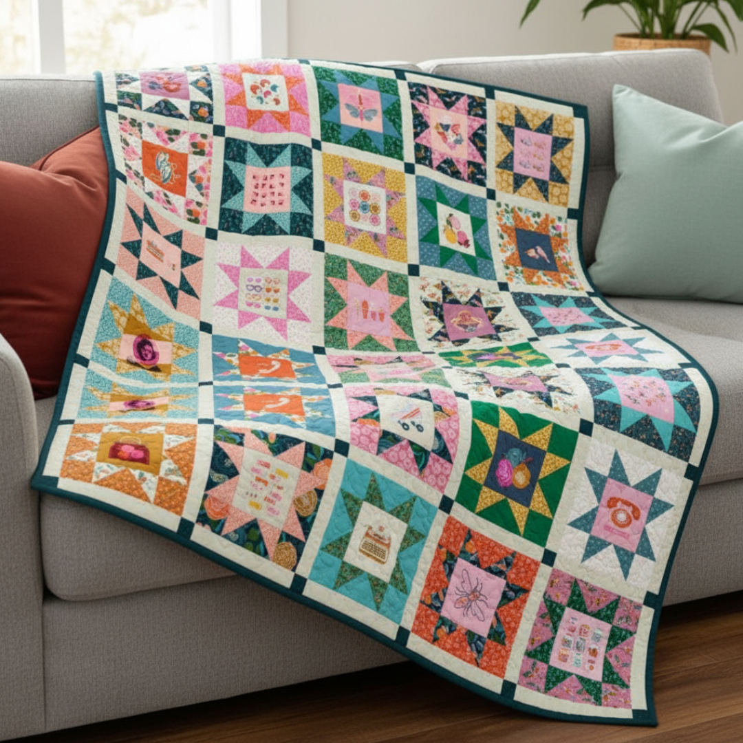 Panel Star Quilt Pattern