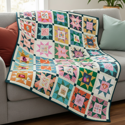 Panel Star Quilt Pattern