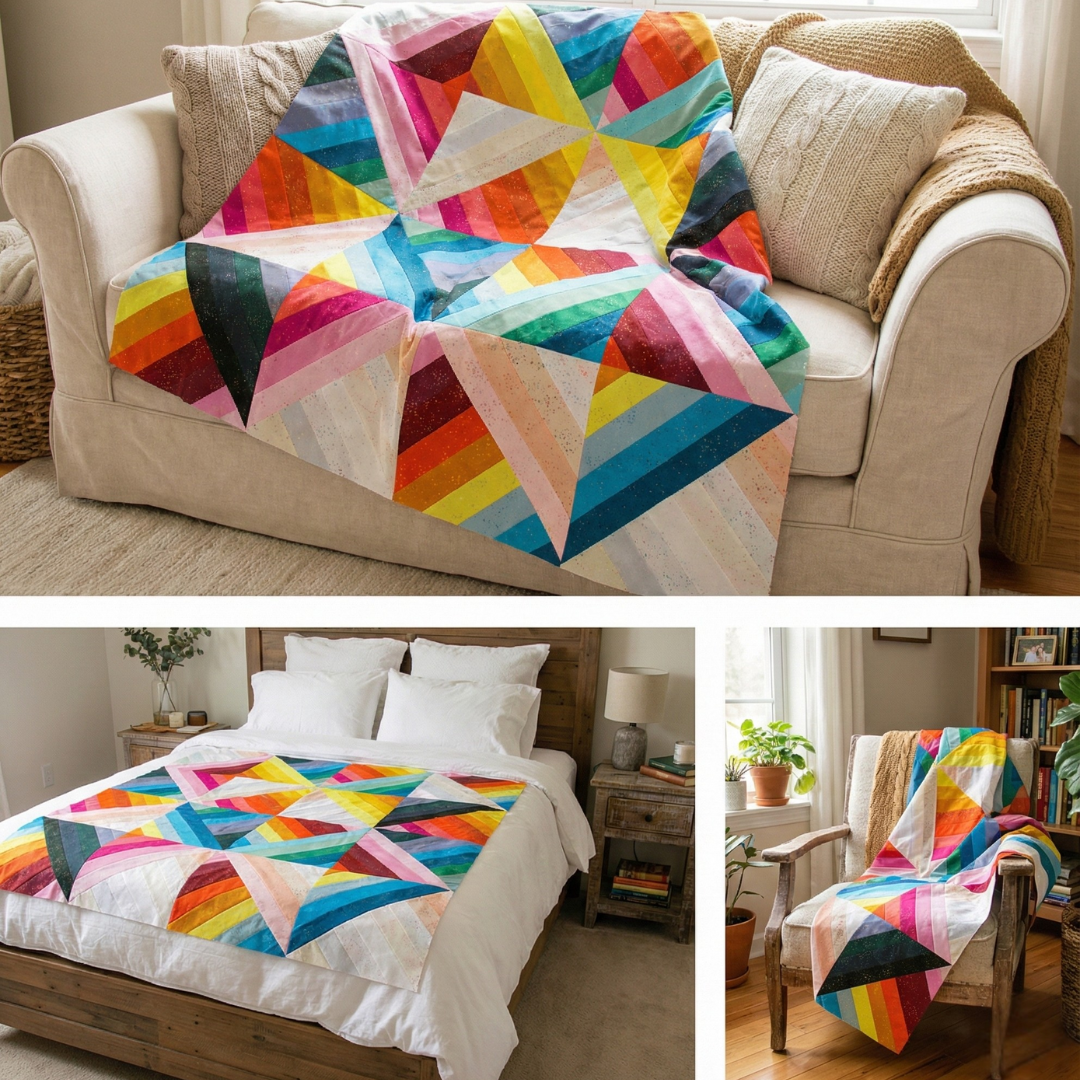 Rainbow Jelly Roll Quilt Pattern