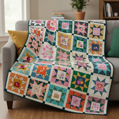 Panel Star Quilt Pattern